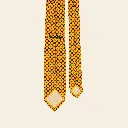 Squared Flower Printed Vintage Silk Tie Yellow-2.webp