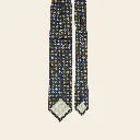 Cross Bicolor Printed Vintage Silk Tie Navy_2.webp