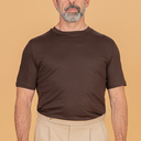 T-Shirt Classic Cut Roundneck Brown