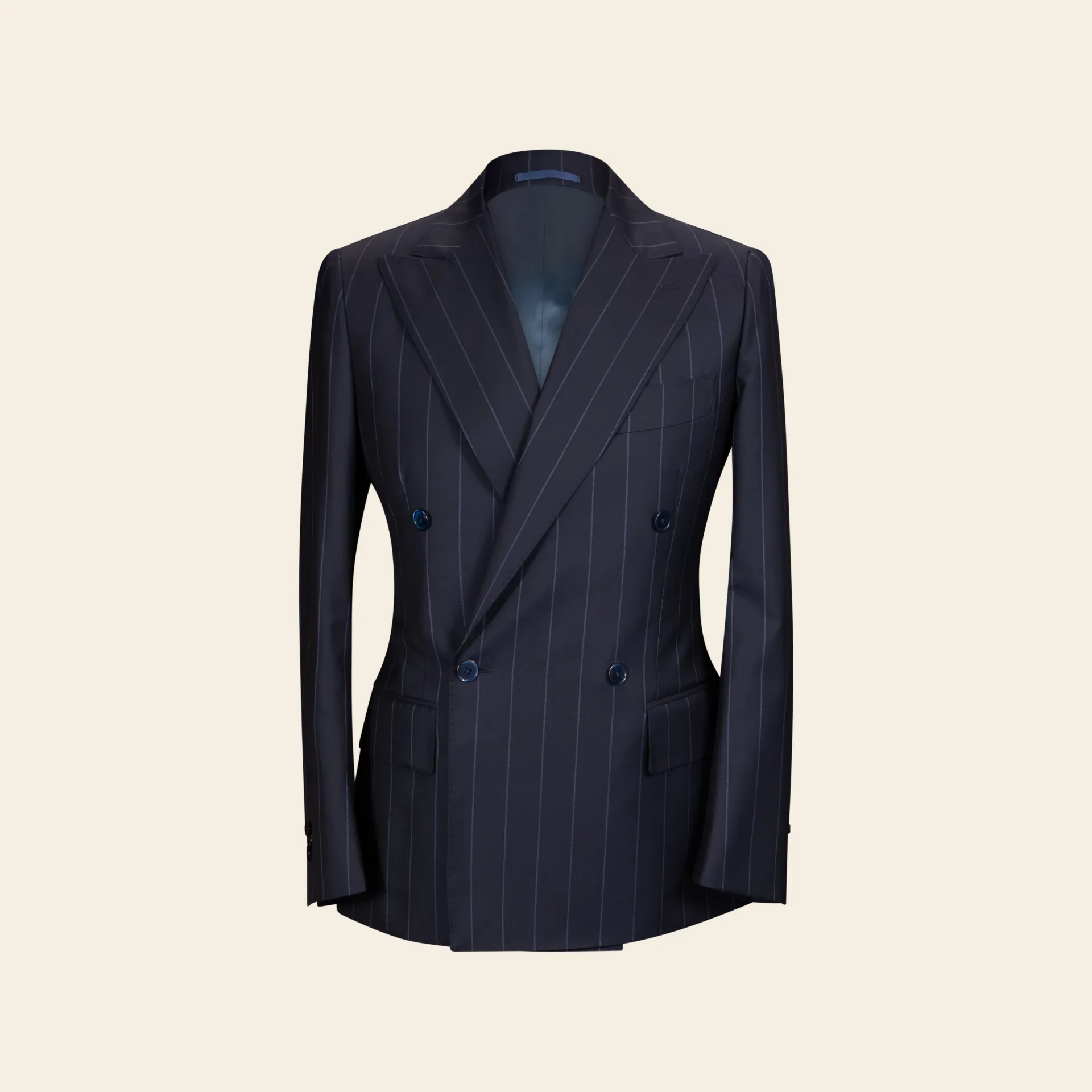 Jacket Elba Navy Large Pinstripe