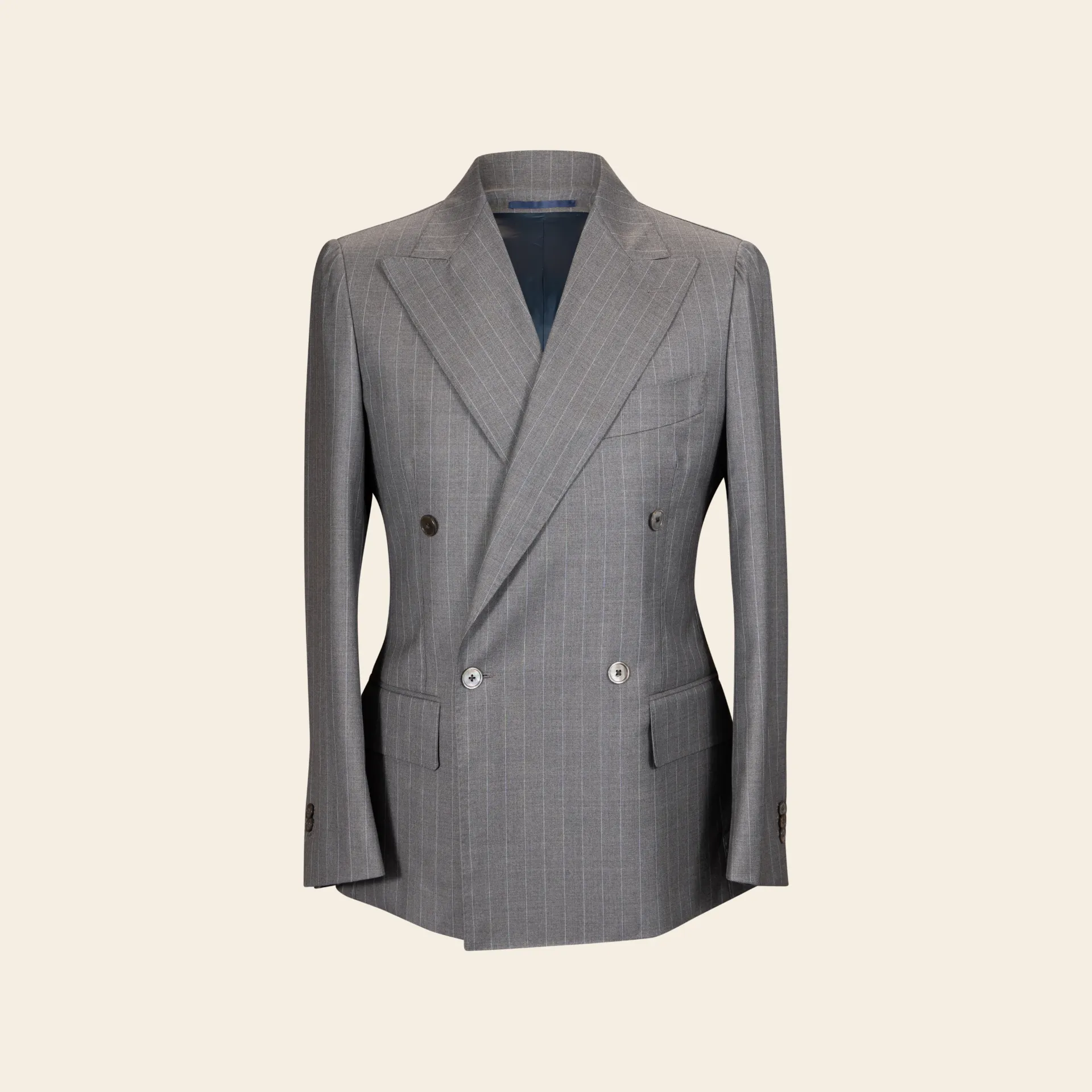 [ME2EL3246] Jacket Elba Grey Pinstripe (46)