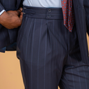Trouser Kyoto Navy Large Pinstripe