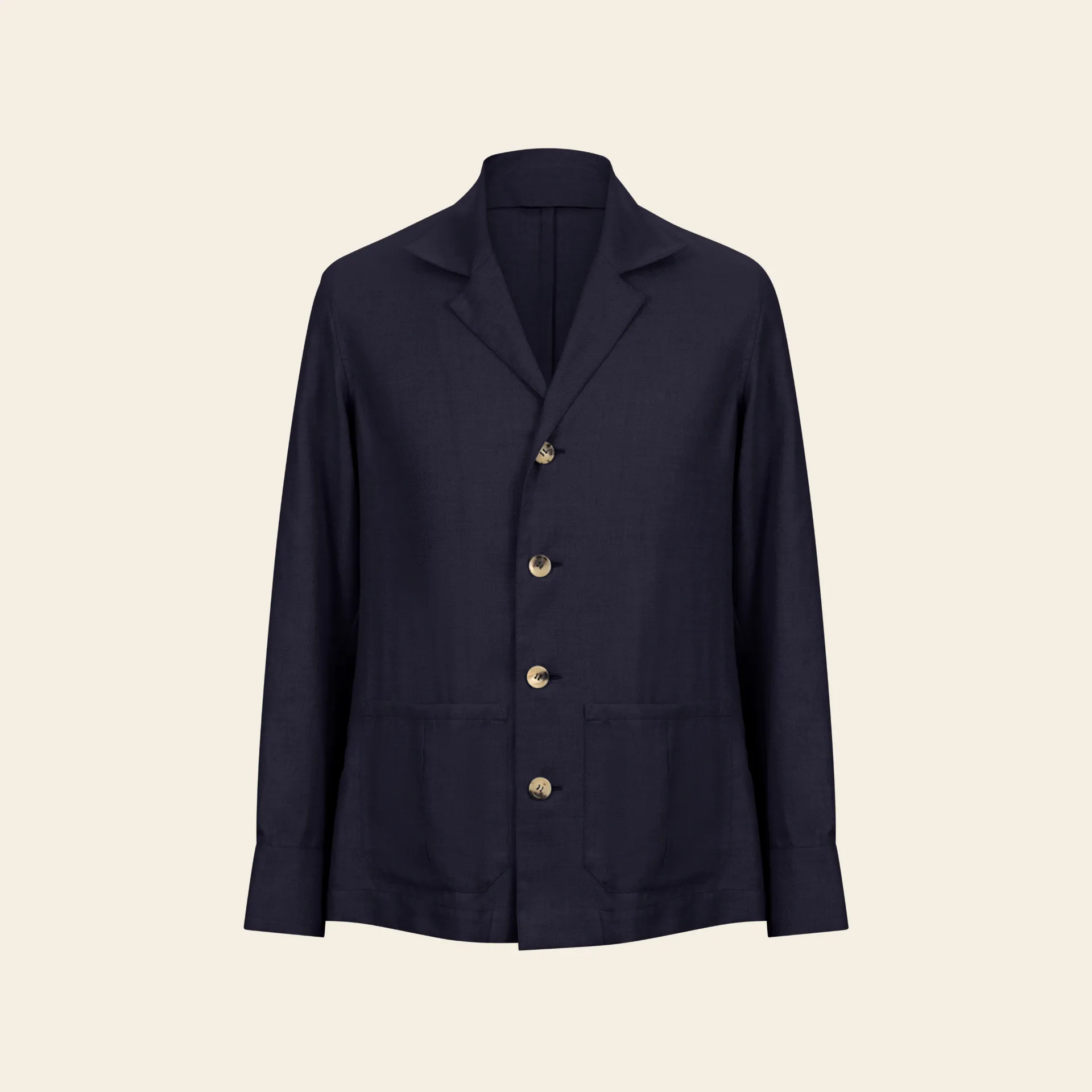 [MS249SAH1746] Ryokosha Overshirt Cashpima Navy (46)