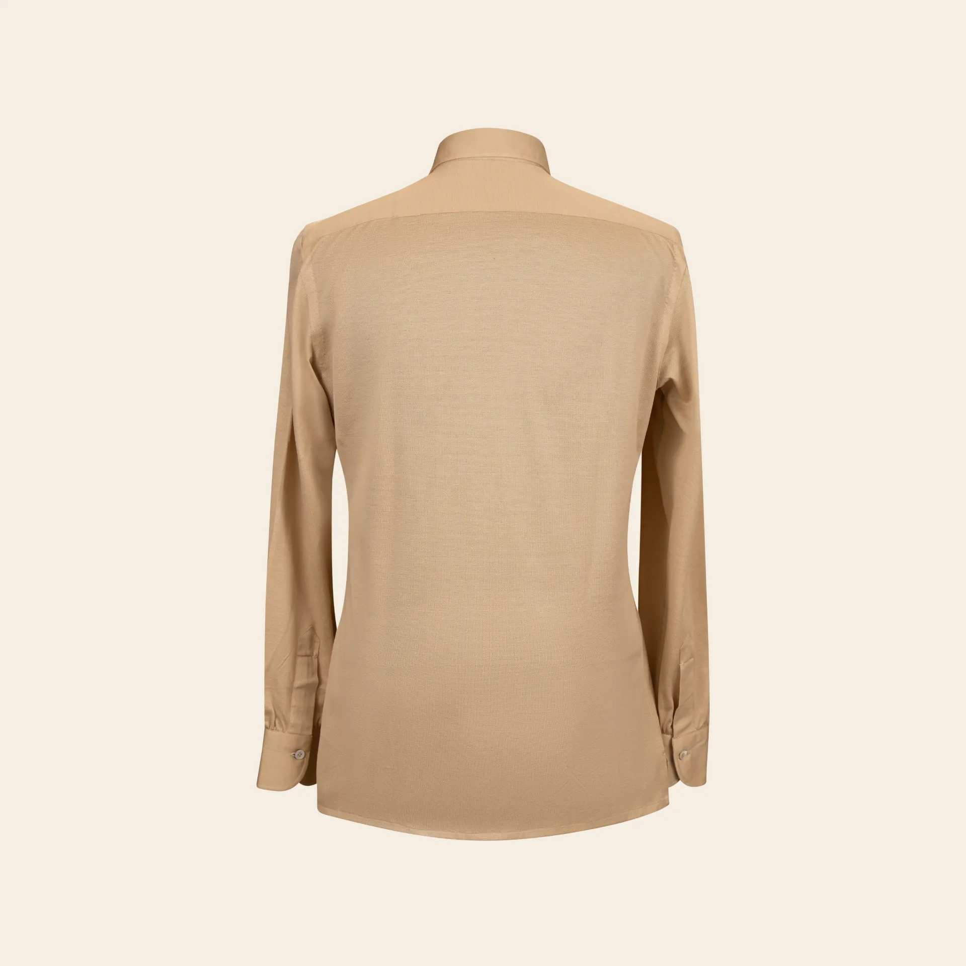 [MS2540P81238] Shirt Handmade Popover Jersey Piquet Sand (38)