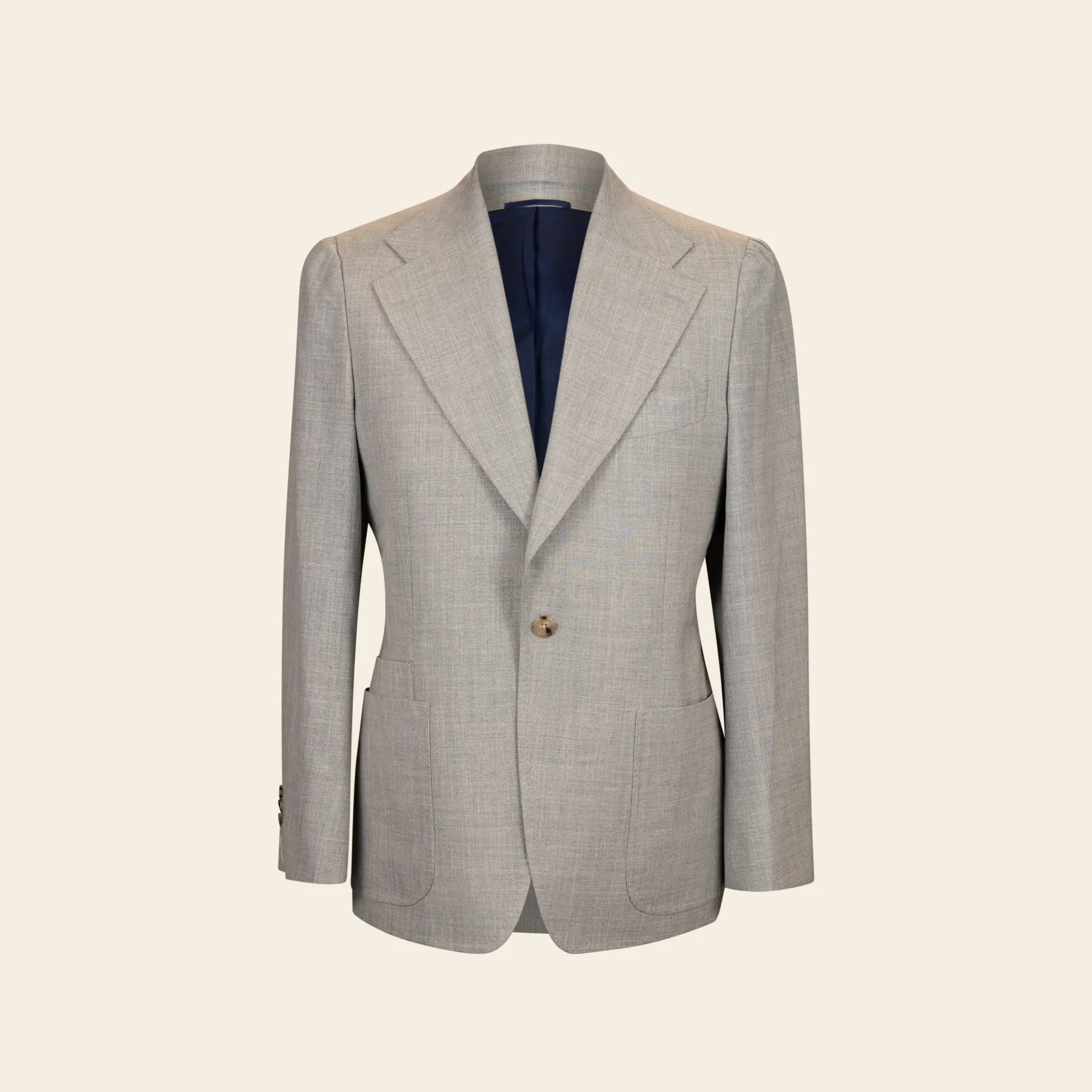 Zurich Unlined Wool Silk Linen Blazer Silver