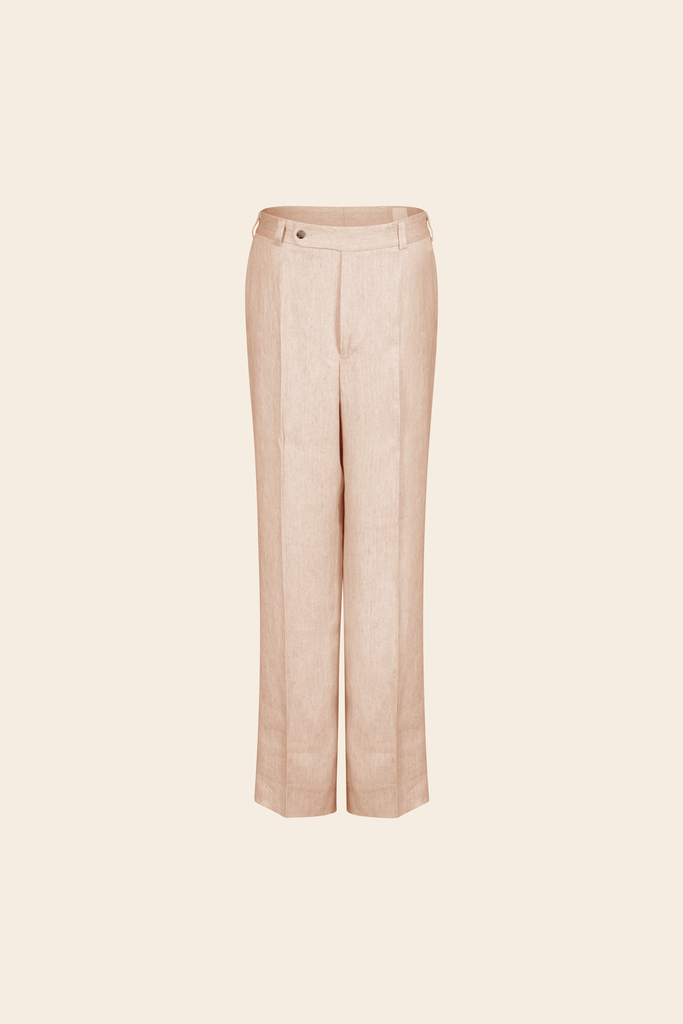 [MS263CA82546] Capri Wool Silk Linen Trouser Sand (46)