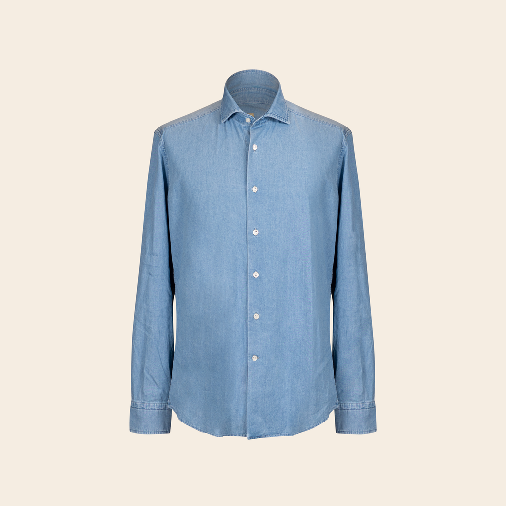 [MS26421338] Denim Shirt Classic Light Blue (38)