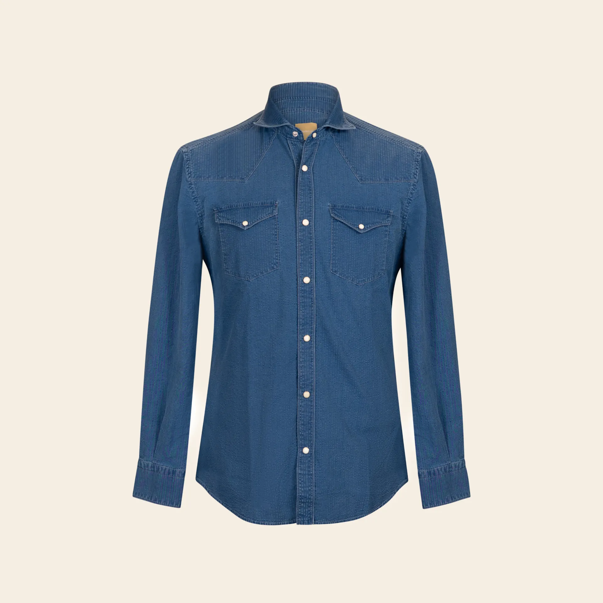 Texana Shirt Denim Seersucker Indigo Blue