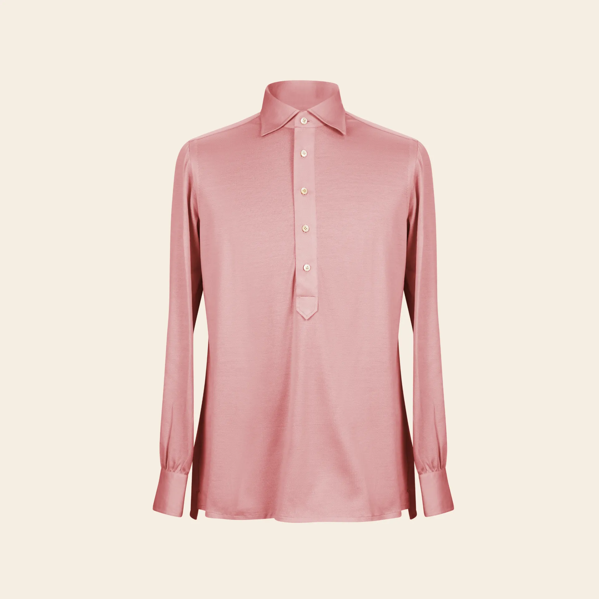 Shirt Handmade Popover Jersey Piquet Rose