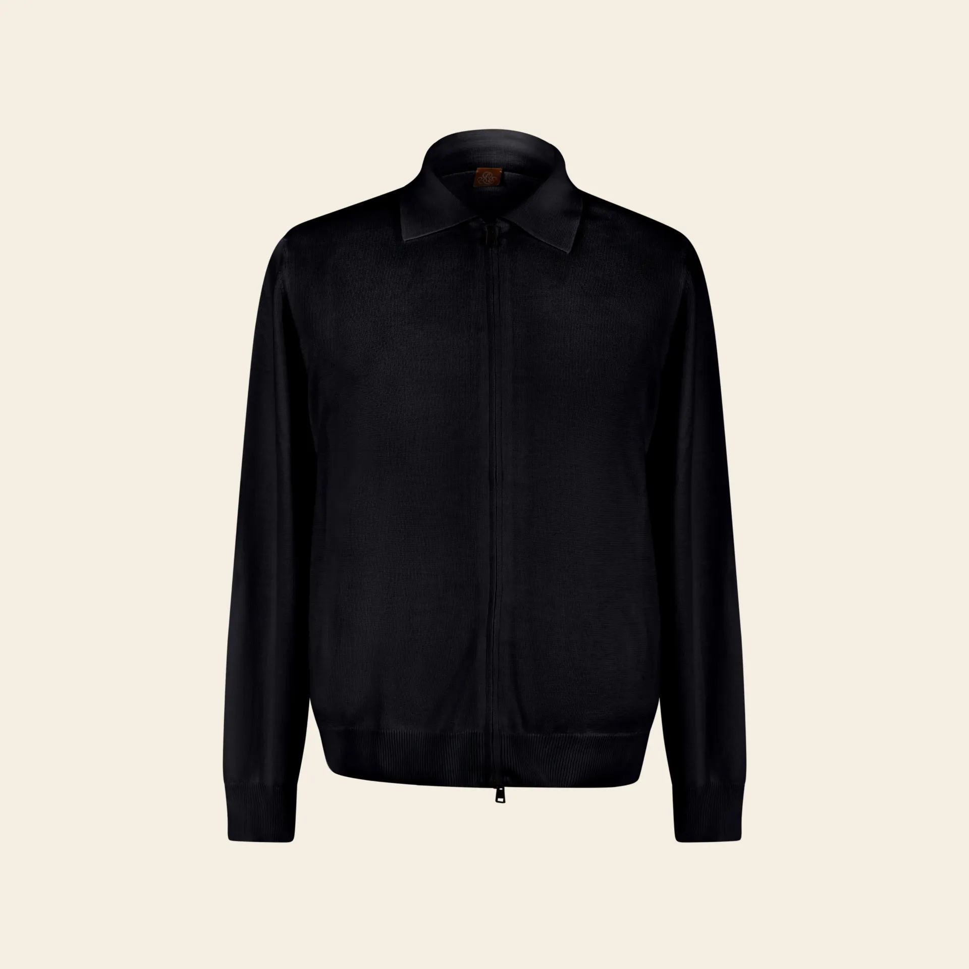 Zipped Cardigan with Collar