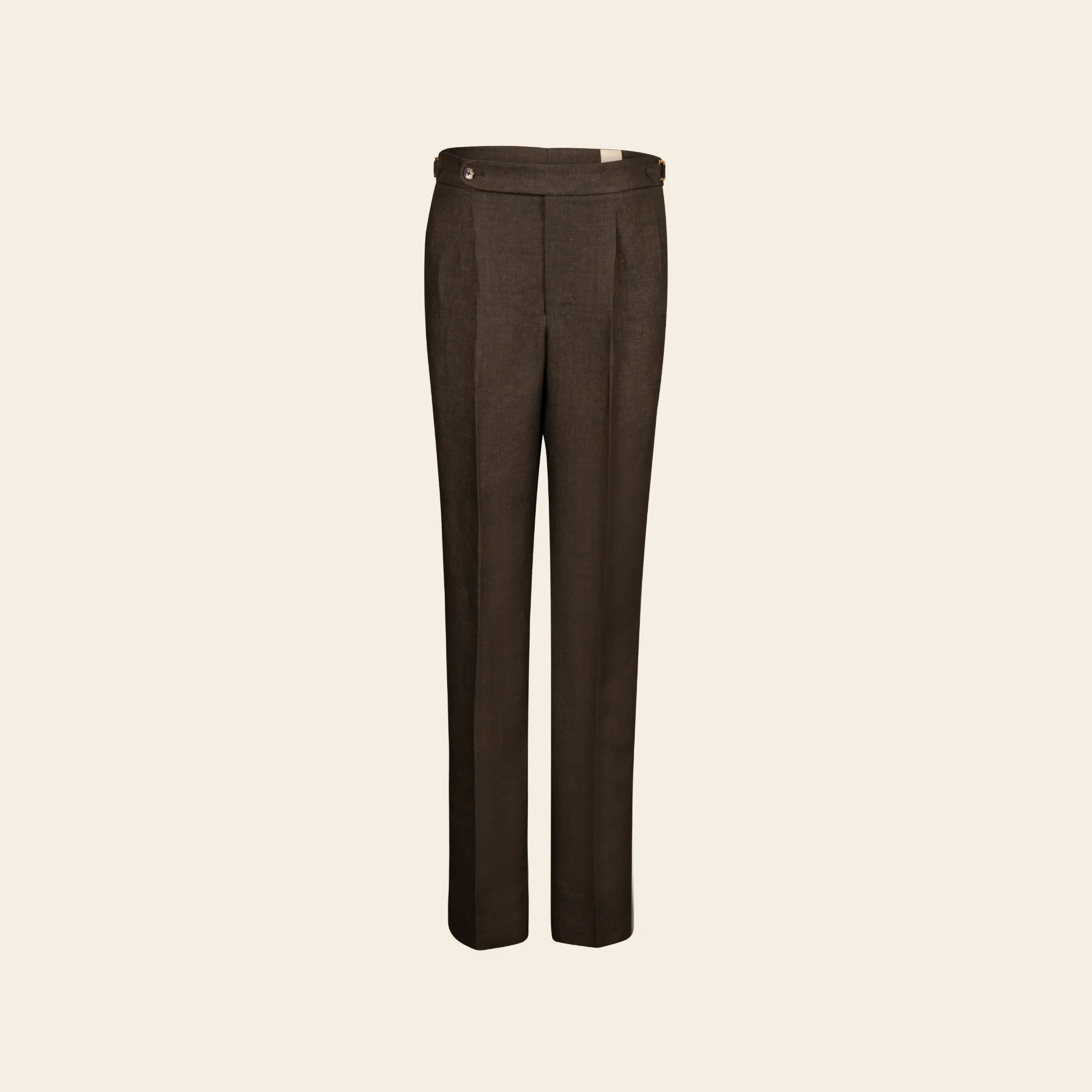 [MS263KY92246] Kyoto Linen Trouser Brown (46)