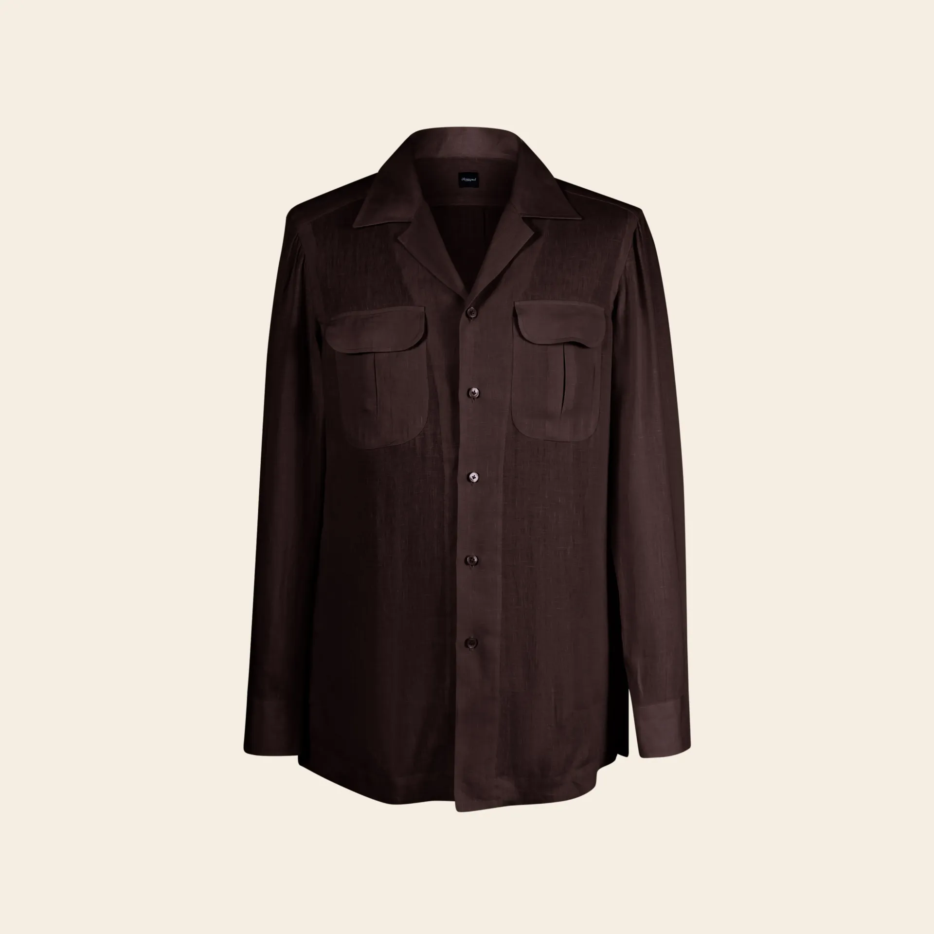 [MS264SAF922-38] Handmade Safari Shirt Pure Linen (38)