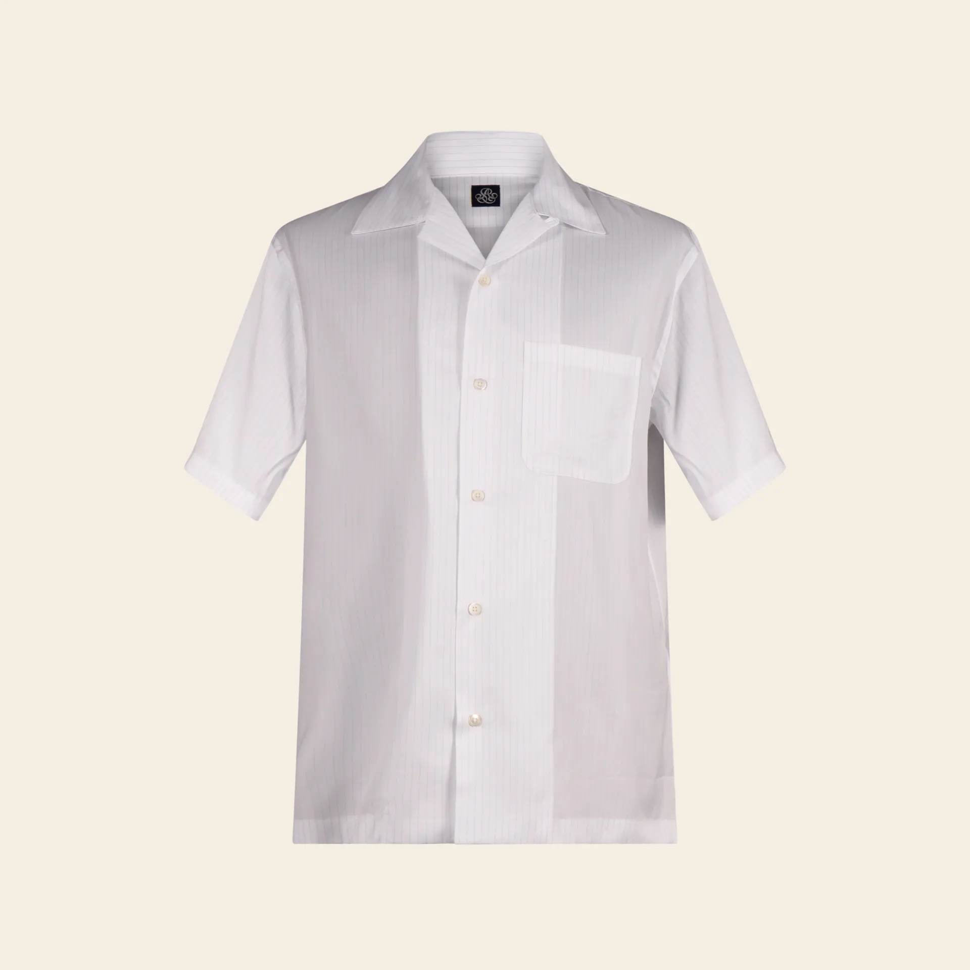 Bowling Shirt White Striped