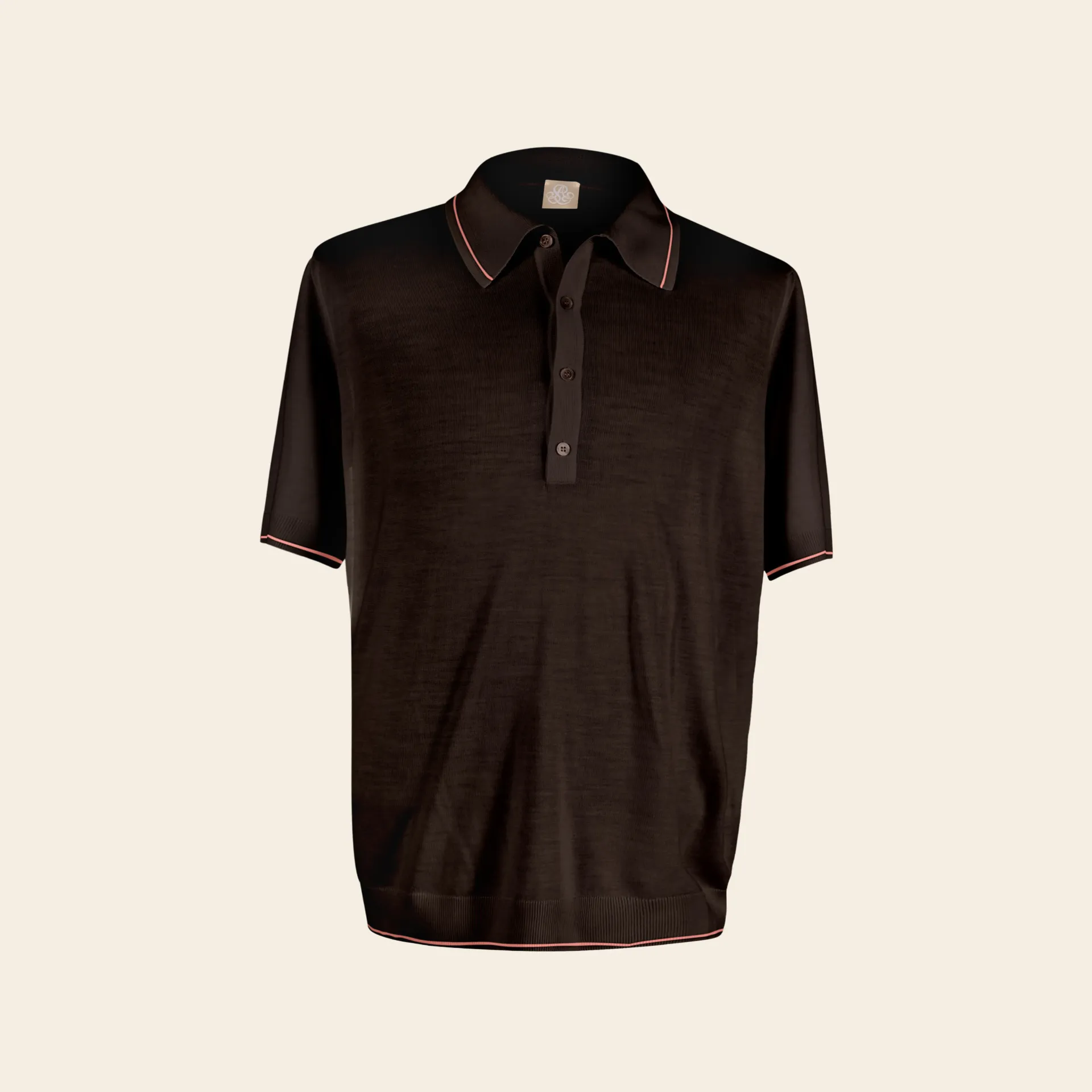 Luxury Blend Knit Polo brown