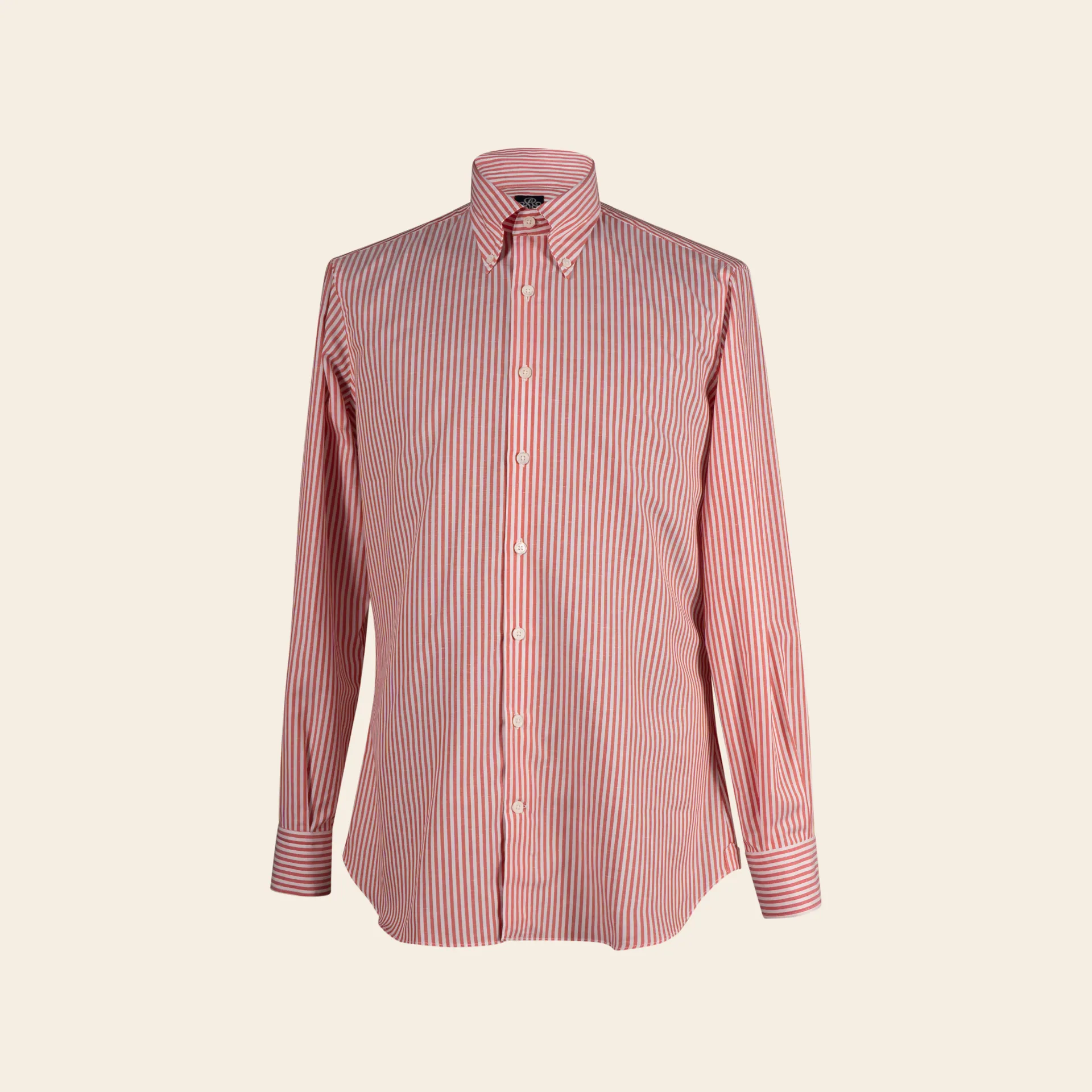 Shirt Cotton Linen Coral Striped (38, Cotton)