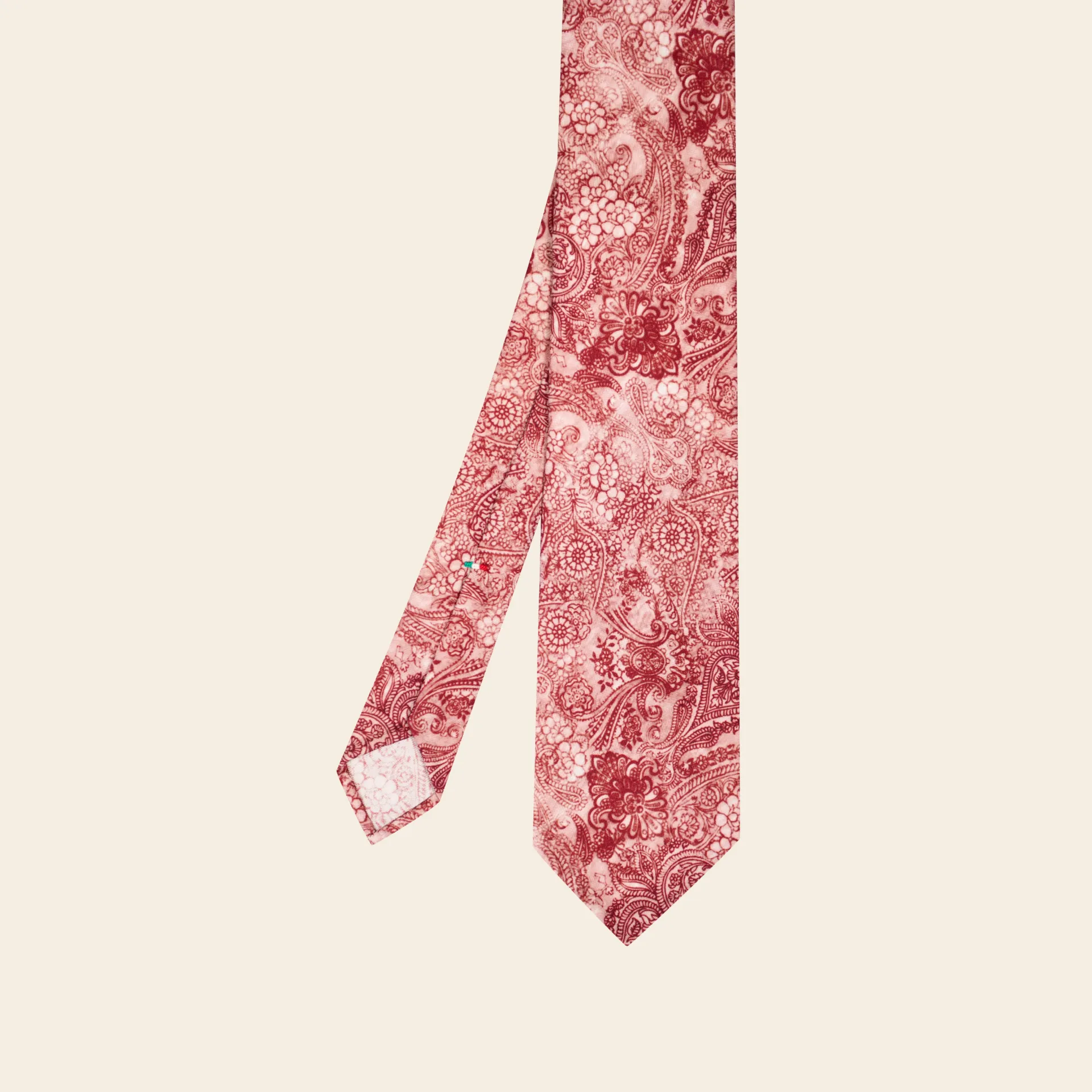 Tie Silk Twill Faded Paisley Red